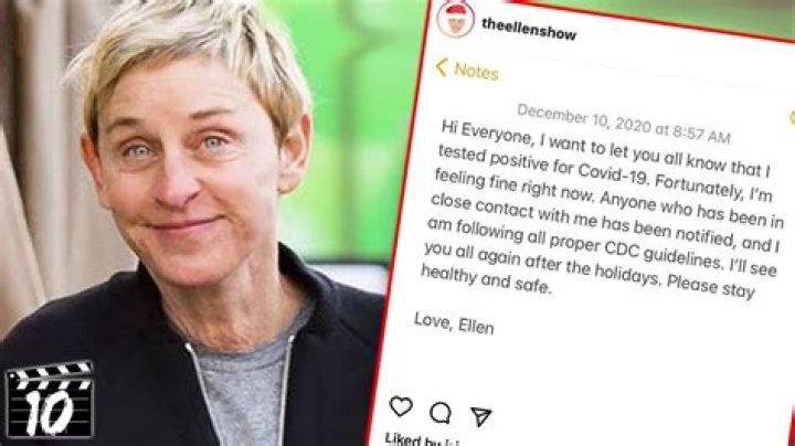 Ellen DeGeneres Tests Positive For The Virus